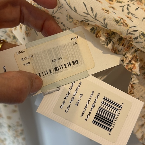 CAMI NYC ROBYN CHIFFON TOP in Pale Waterflower - Picture 8 of 10